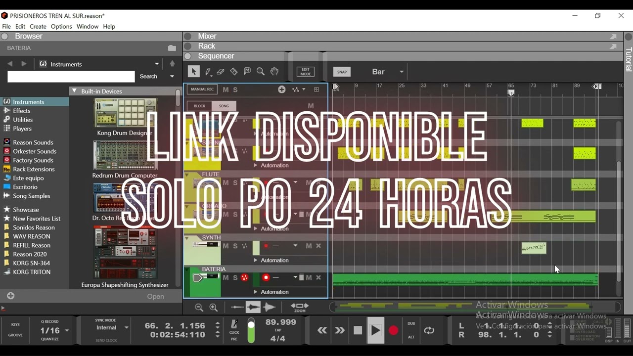 SAMPLES REASON 12 TREN AL SUR