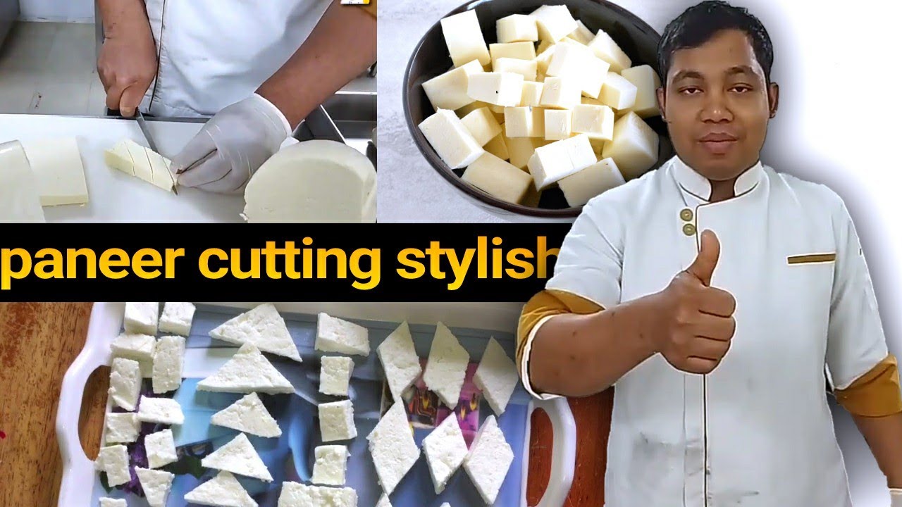DESIGNING OF PANNEER CUTTING | पनीर कटाना कैसे सीखे | Paneer cutting skills #gopalsauchef