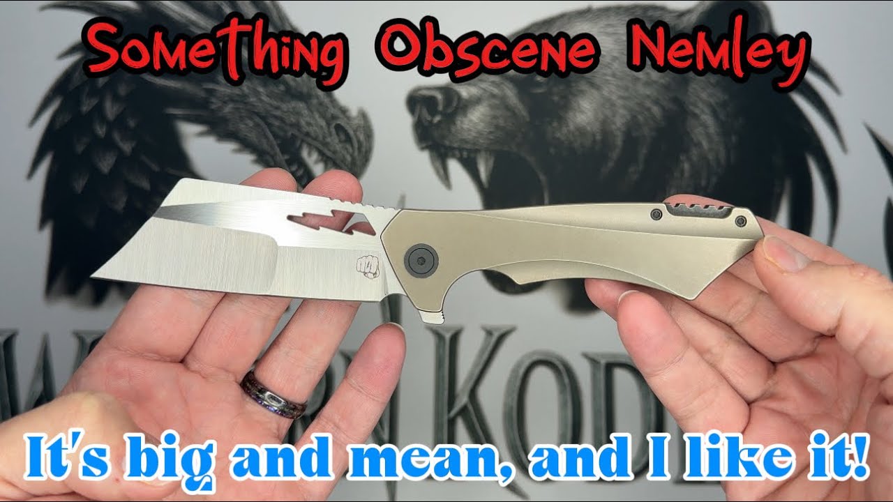 Something Obscene Nemly- A big, mean, dual grind cleaver! I like these wild ones! #knifereview #edc