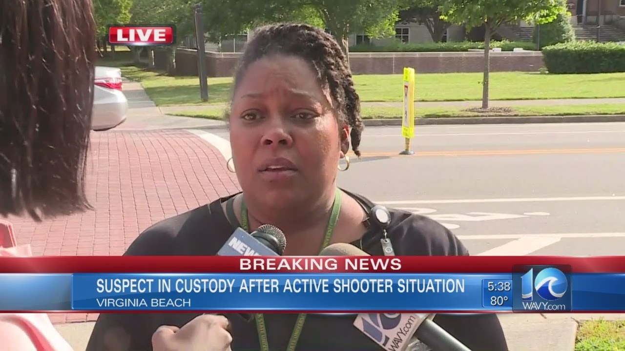 Brett Hall Interviews Employee at Va Beach Municipal Shooting