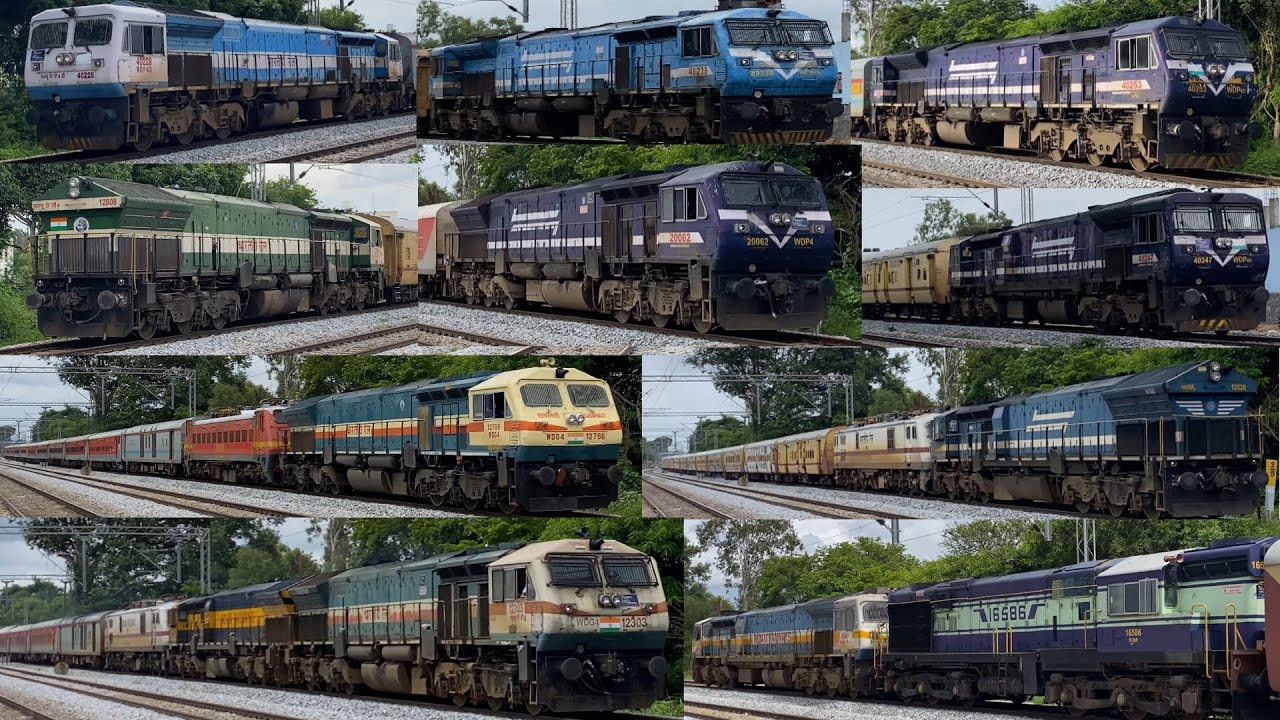HIGH SPEED TRAINS on Bangalore - Hubballi Line ELECTRIC LOCO SHUTDOWN DIESEL TAKE OVER 27 in 1 PART3