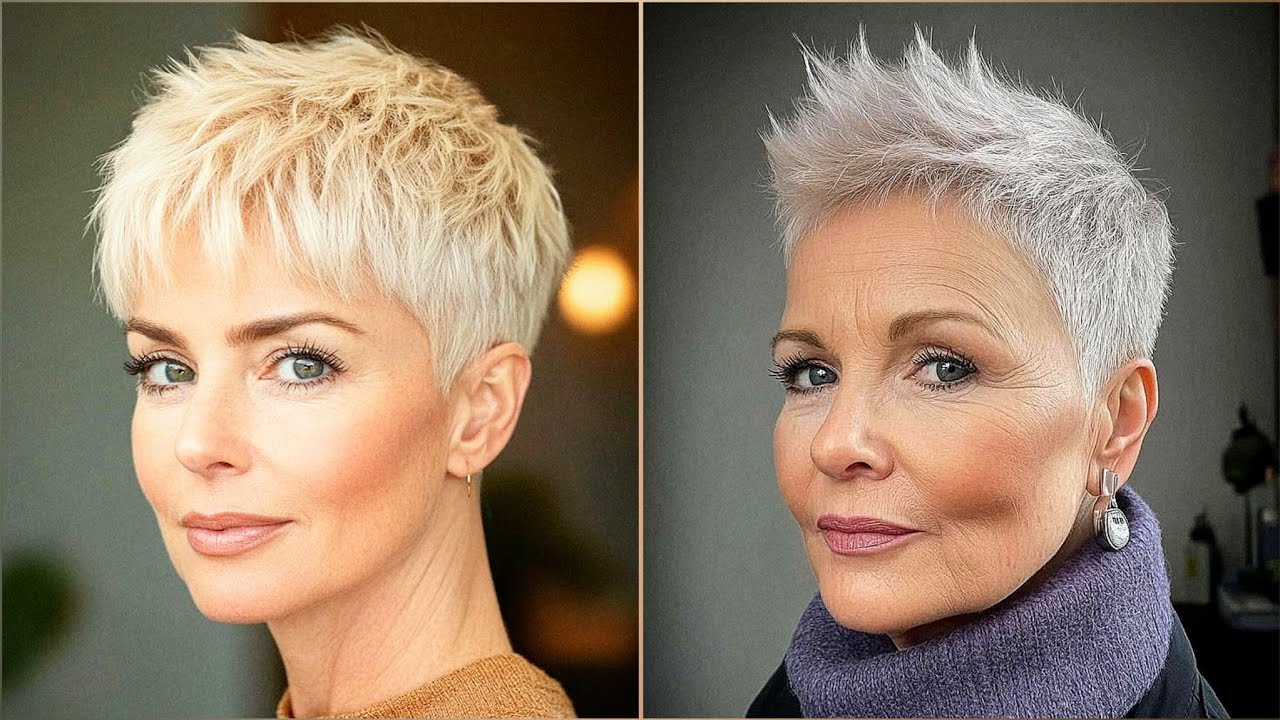 color hair for short hair 2025 | short pixie cuts |  short wavy hair | pixie Haircut transformation