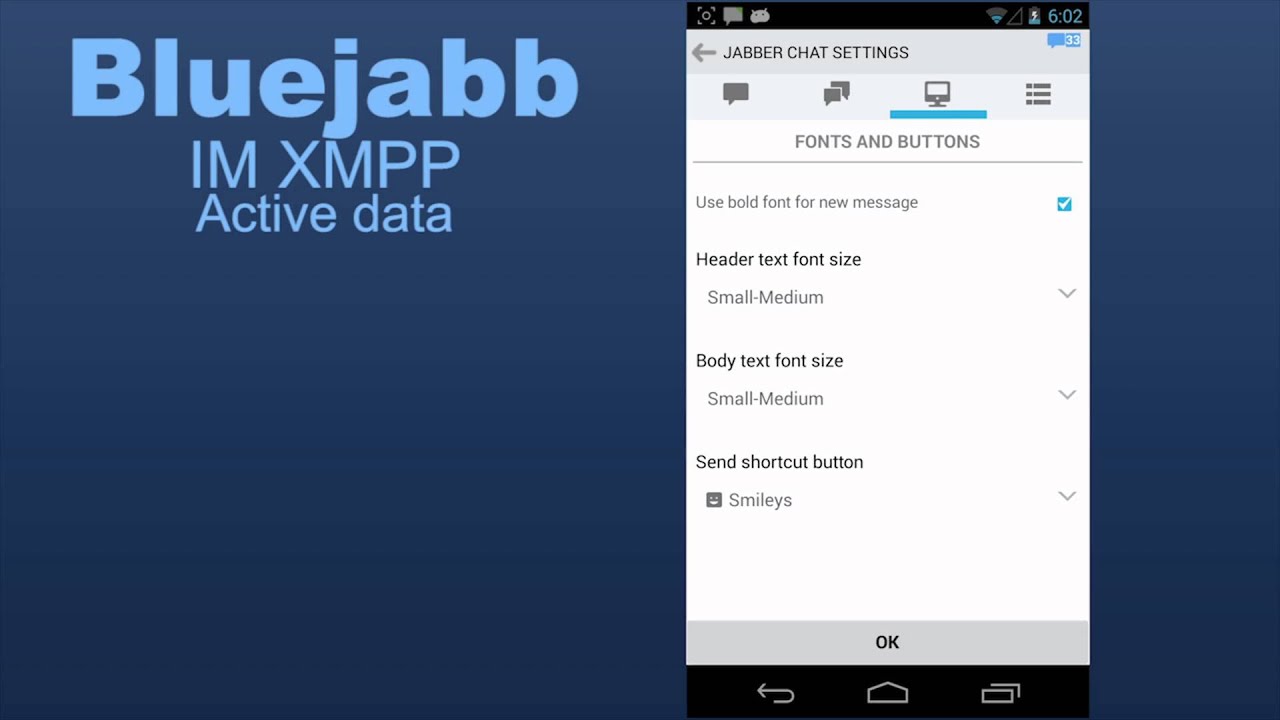 Bluejabb IM XMPP : The most advanced #XMPP client for Android  The active datas
