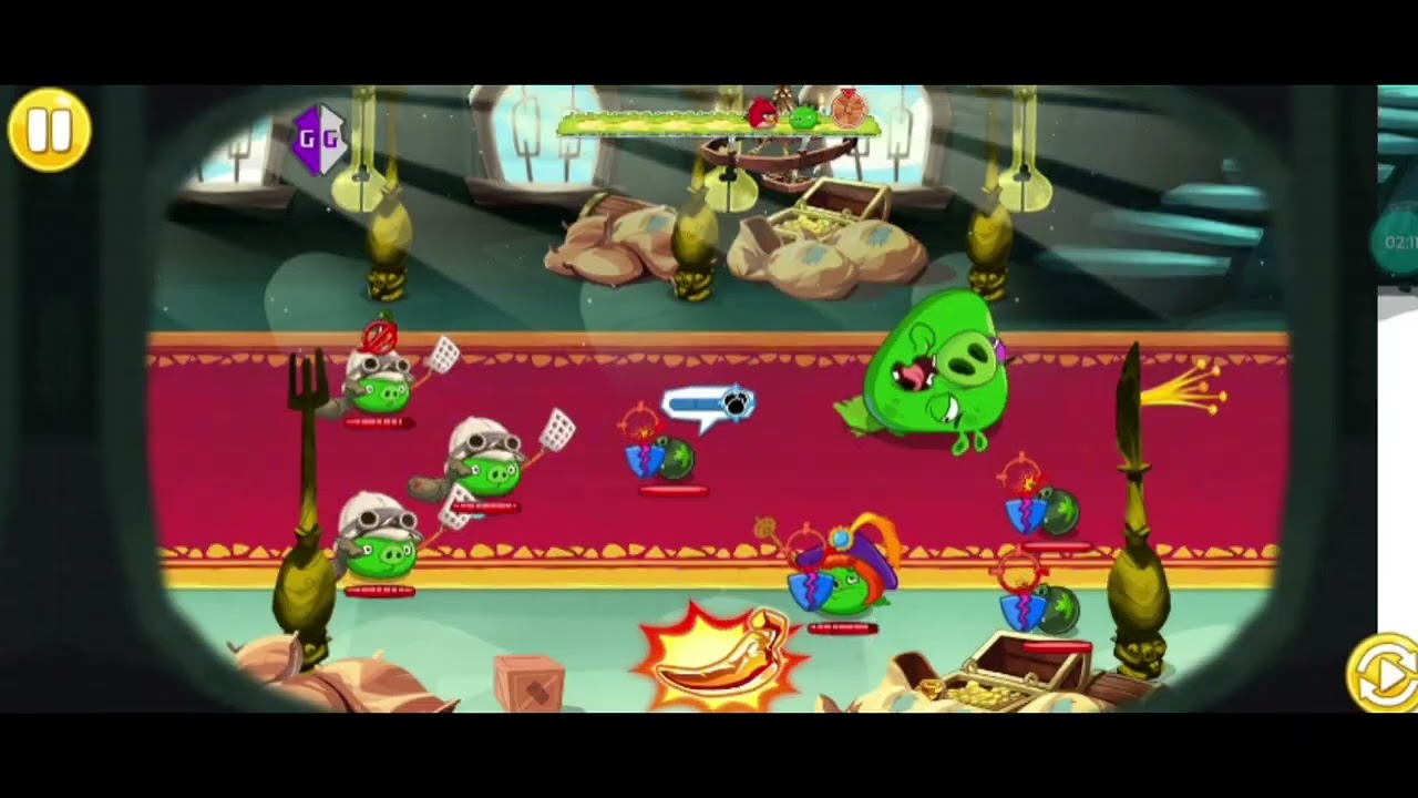 Angry Birds Epic All Stars Sprites - Playable Bird Catcher - Castelo 5 King Pig, Prince Porky,wizpig