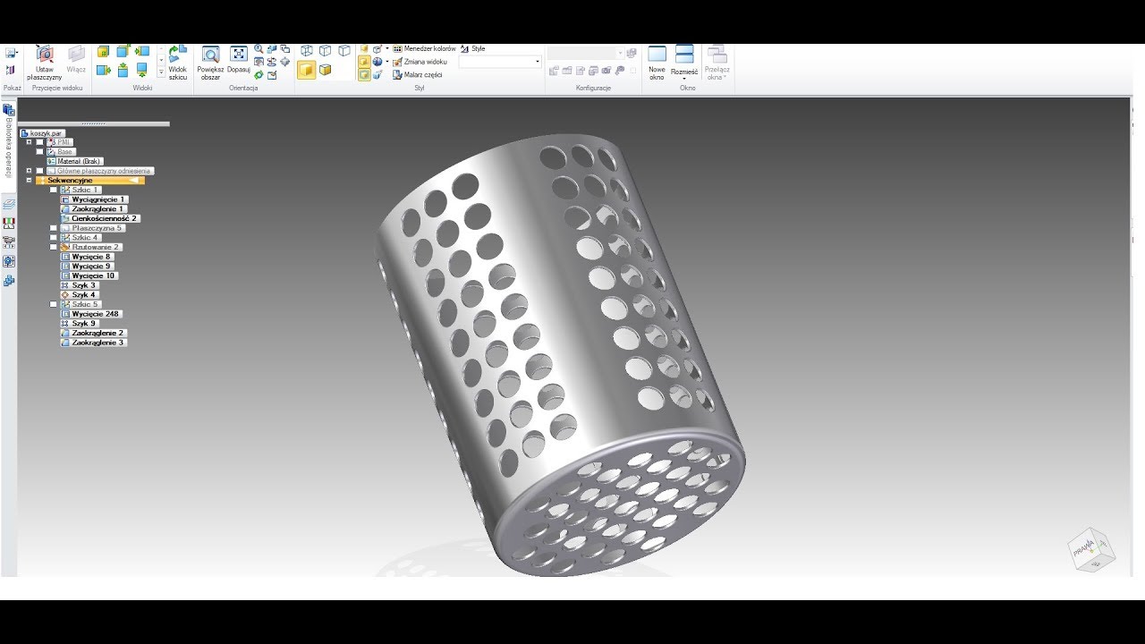 SOLID EDGE TUTORIAL 4: DRAINER FOR DISHES/OCIEKACZ