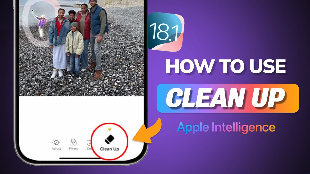 How to Use Photos "Clean Up" Feature in iOS 18.1 Beta 3 - Apple Intelligence New Feature