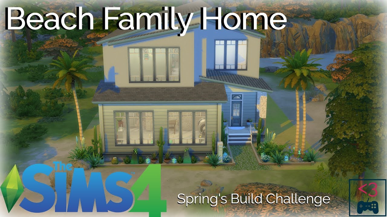 The Sims 4 | Speed Build | Beach Family Home - Spring's Build Challenge