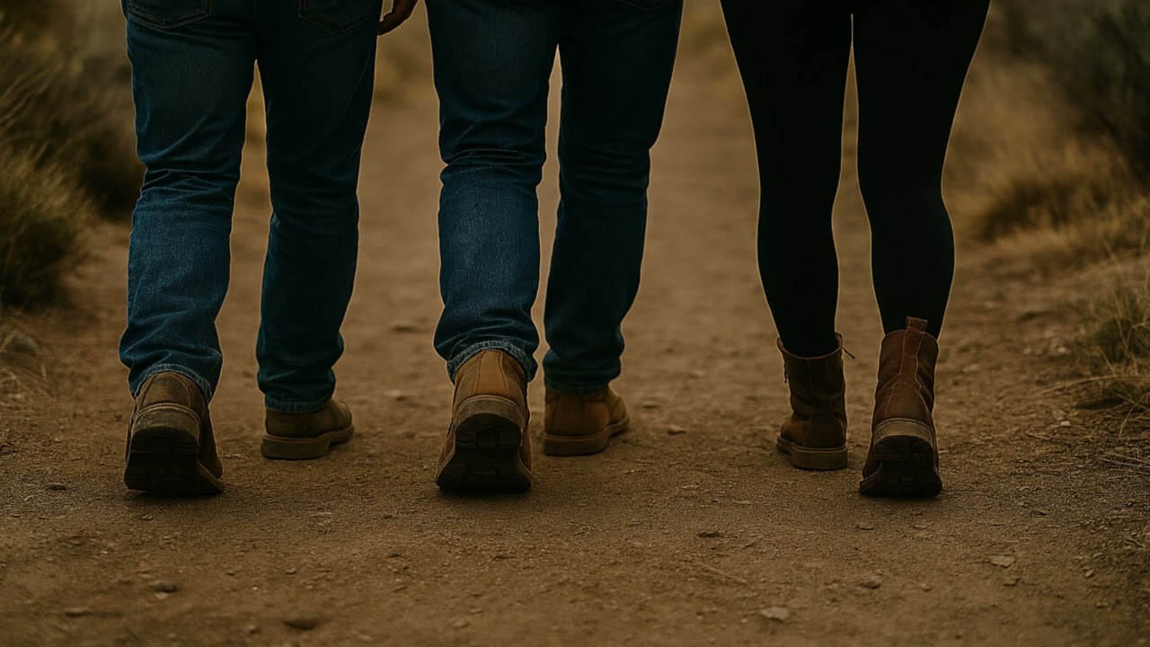 Caminata de varias personas por un camino rural 👟​👞​// Pasos Efecto de sonido