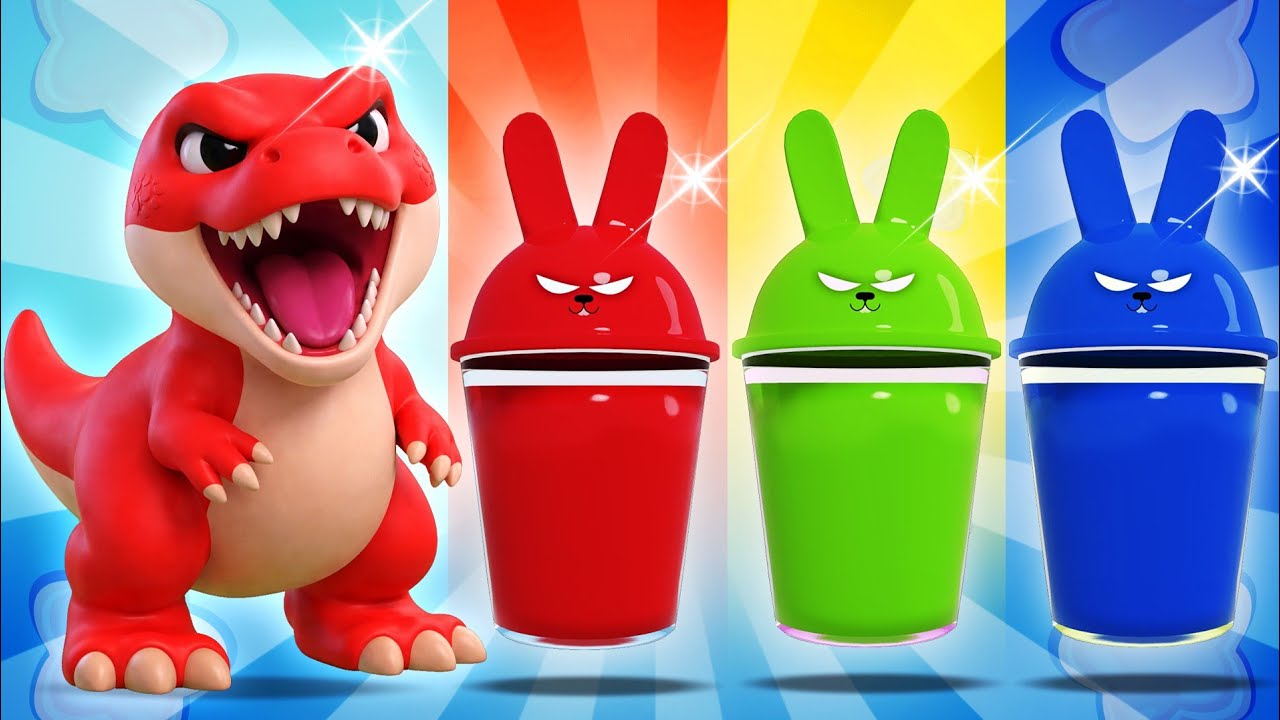 ¿Qué dinosaurio hay dentro del huevo sorpresa de colores? | Canciones Para Niños