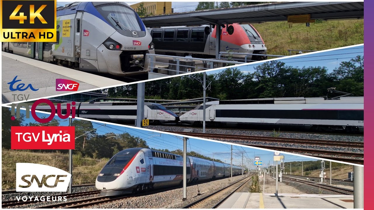 Compilation de TGV et de TER à Besançon Franche-Comté TGV