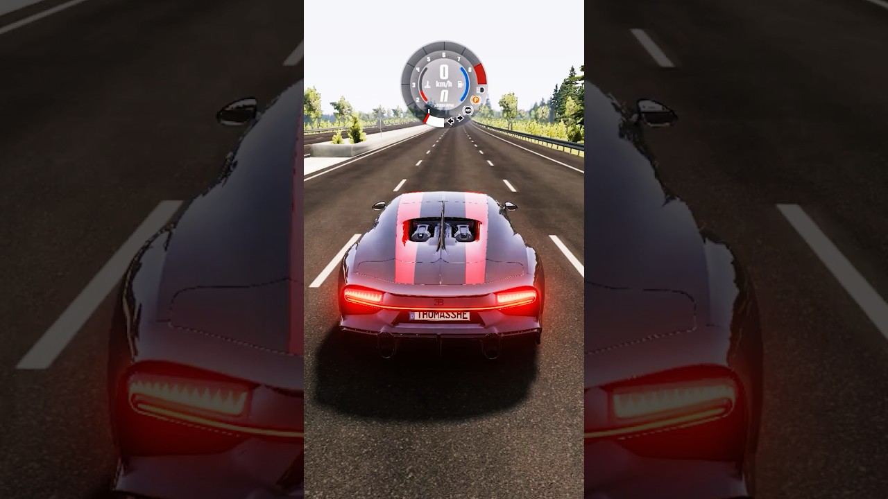 ⚡ Bugatti Chiron on Highway with NO LIMITER - Top Speed Test  