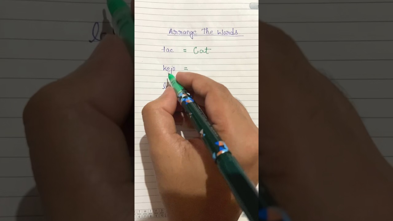 Arrange the Words | English