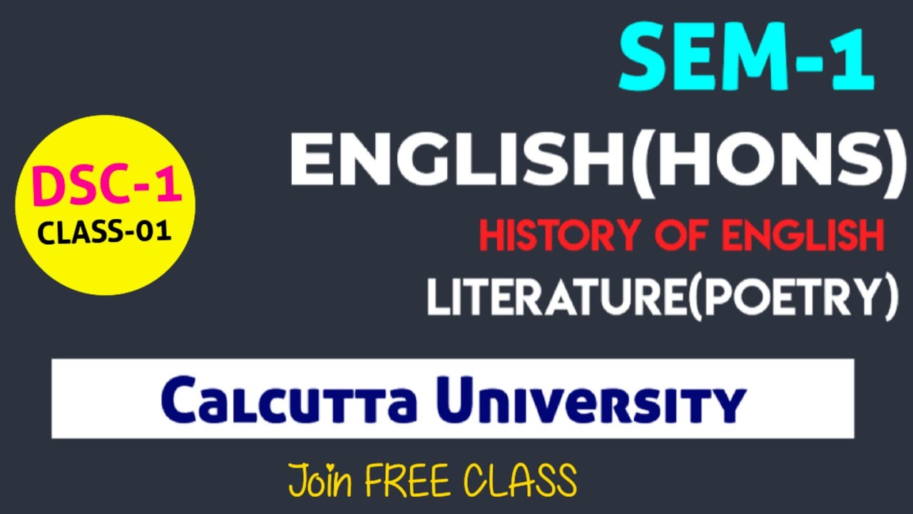 Calcutta University Semester 1 English Honours Major & Minor Class 1 2024-25 | CCF | Sem-1