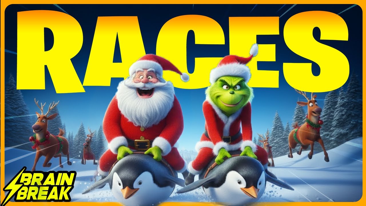 Penguin Races ⚡️ Christmas Brain Break for Kids ⚡️ Danny GoNoodle