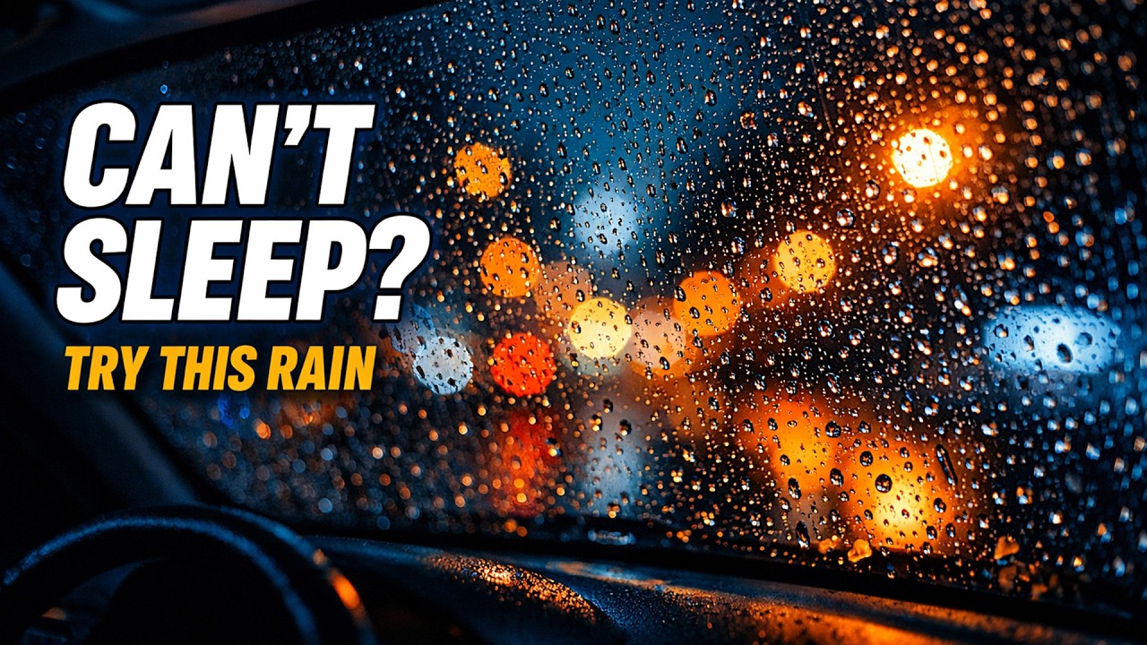 Soothing Rain on Car Window | Quiet Night Drive Ambience (No Music)