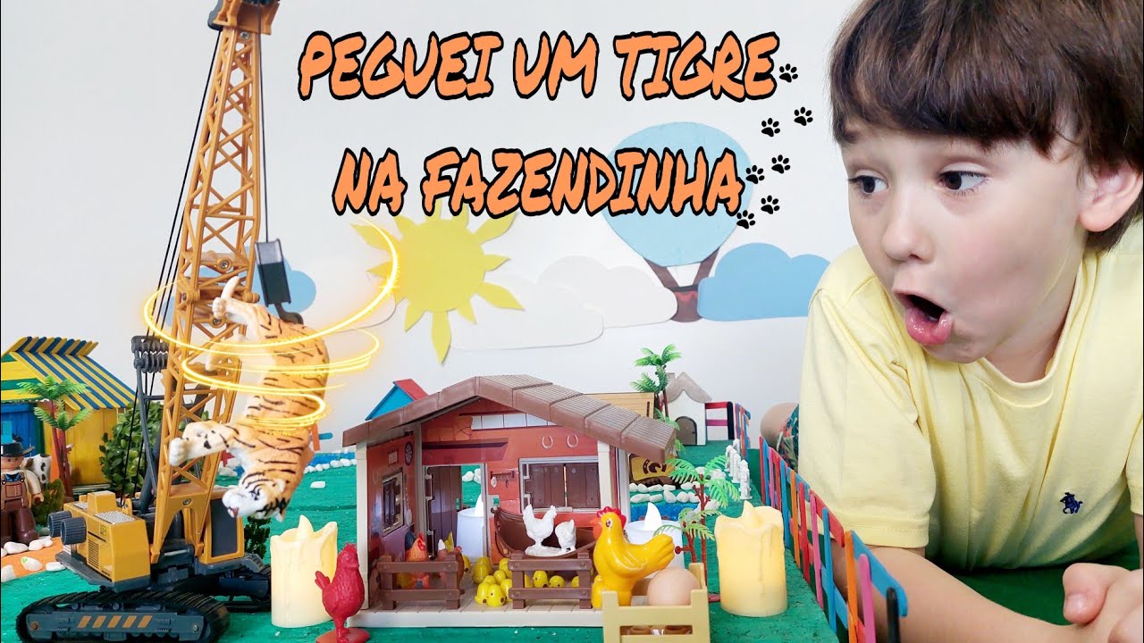 Fazendinha do Felipe Canopf - Um tigre atacou minhas galinhas, e o amiguinhos ajudaram a salvar elas
