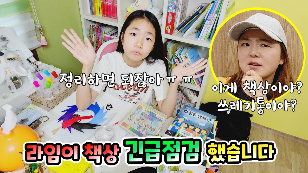 라임이 책상 긴급점검 해봤더니 쓰레기투성이에요! 더는 못참아! 당장 책상정리해! ㅠㅠ롤롤라임팸 가족일상 브이로그 vlog