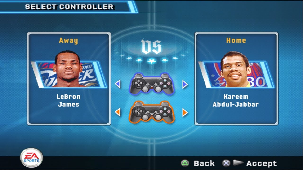 Lebron James Vs Kareem Abdul Jabar NBA LIVE 06 Playstation 2