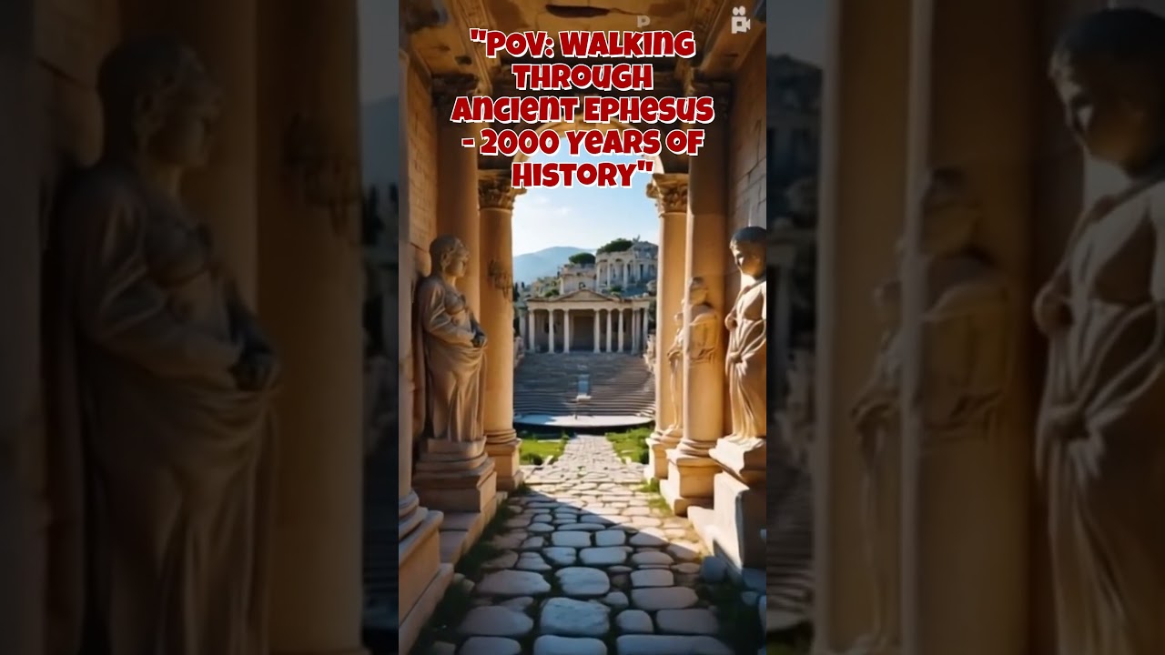 POVExploringEphesus AncientTheatre, Celsus Library & Stone Roads4K #Ephesus#AncientRuins#HistoryPOV