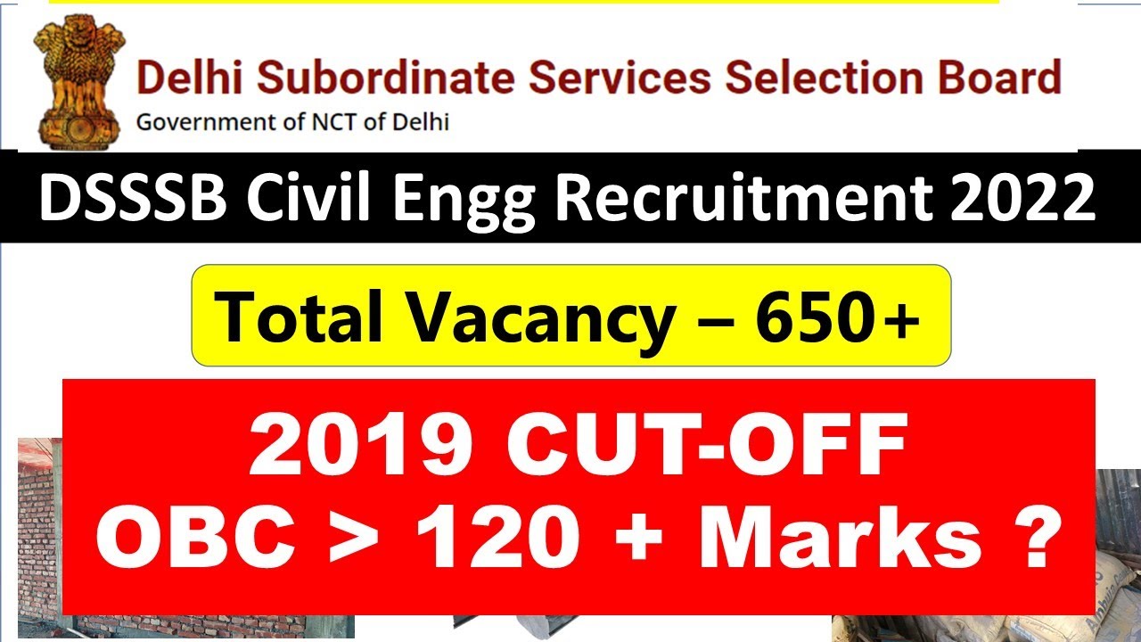 DSSSB JE Previous Year CUTOFF | DSSSB JE 2021