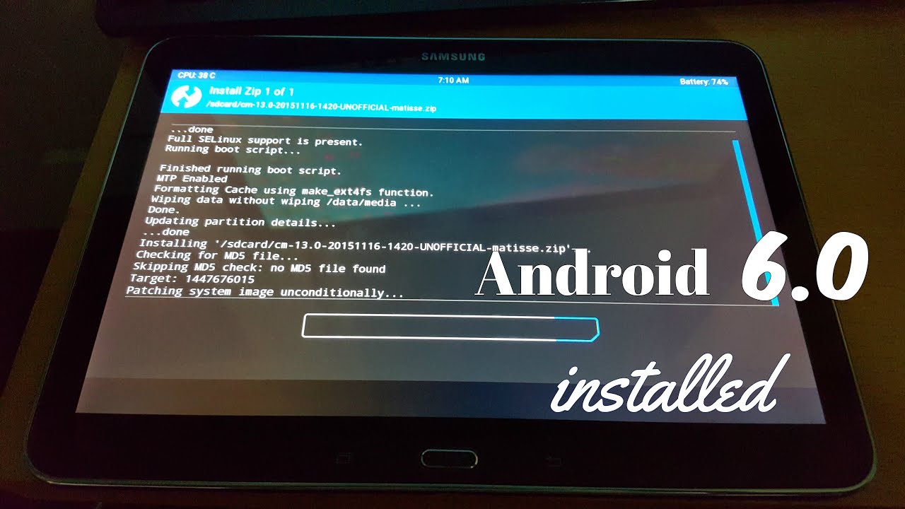 Samsung Galaxy Tab 4 10.1 T530 Root & Install Android 6.0 Marshmallow
