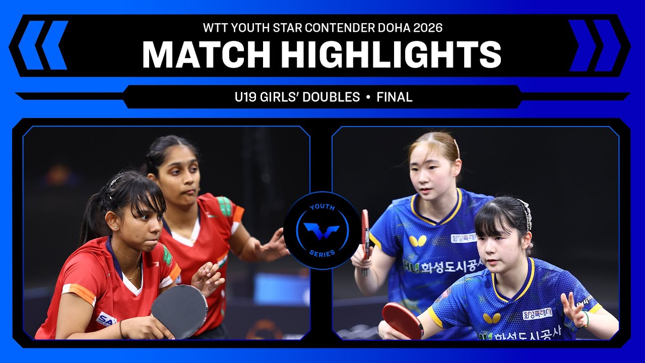 Das/Bhowmick vs Jeong/Heo | U19 GD FInal | WTT Youth Star Contender Doha 202
