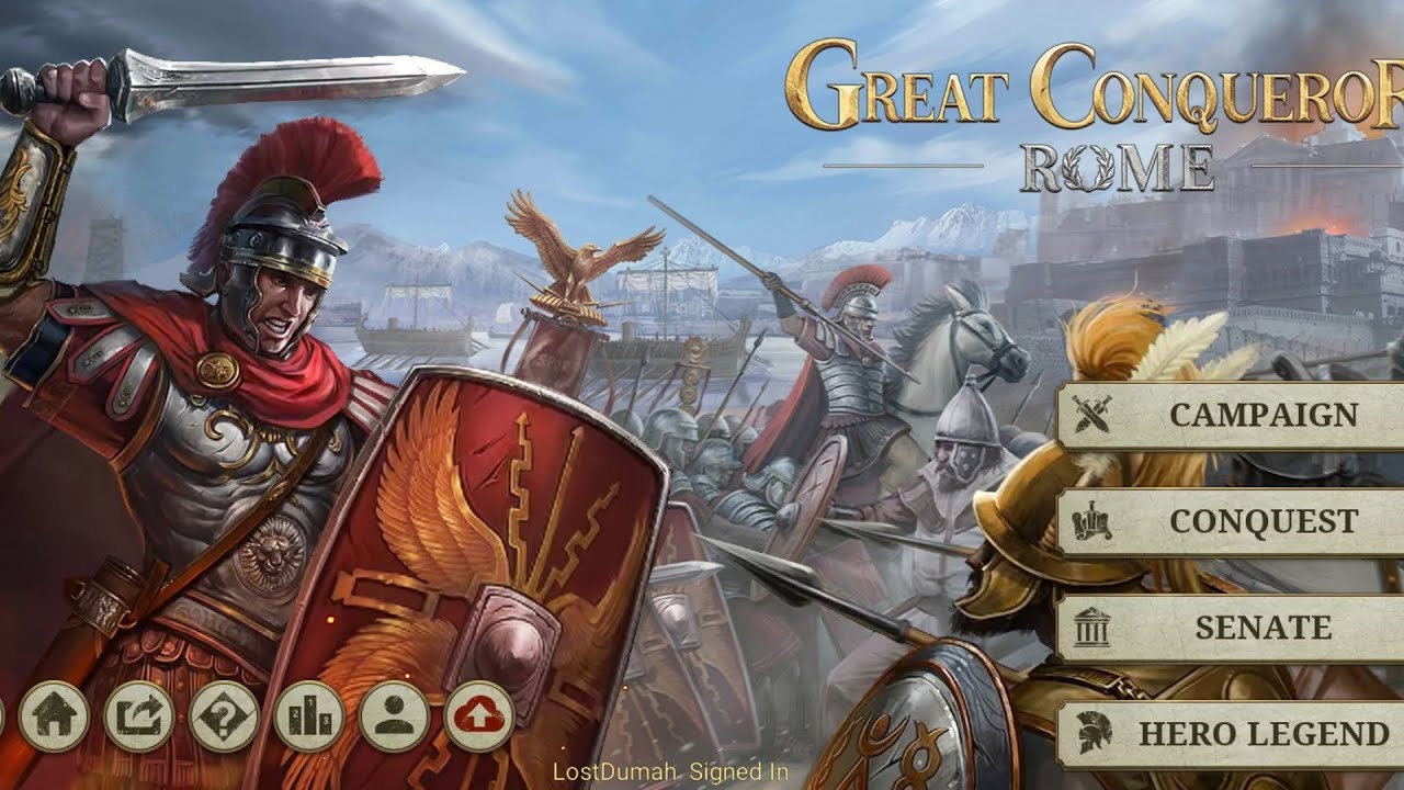 Great Conqueror Rome: Arena Battle and Tutorial completion
