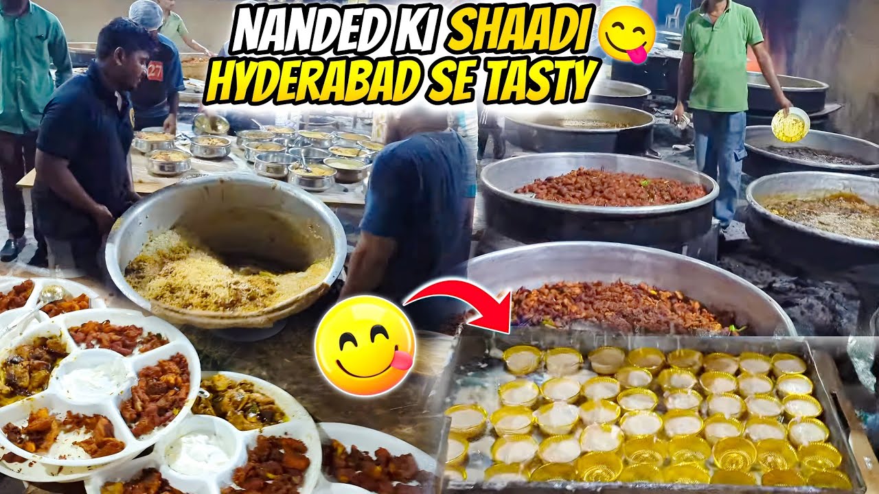 Nanded🤤Ki Shadi 💥 Hyderabad Se Tasty 😋| Shahi Dawat ka Khana nanded #nanded #viralvideo #vlog #food