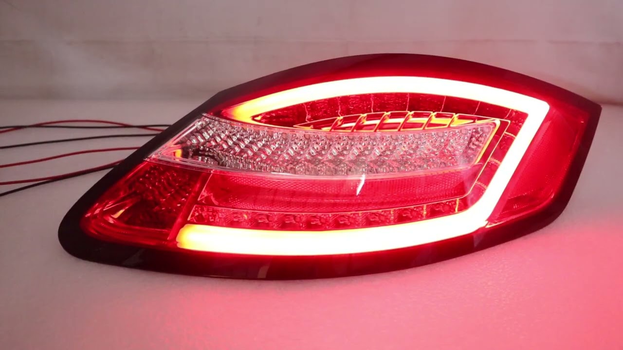 2005-2008 Porsche 987 Cayman/Boxster SEQUENTIAL LED RED/Clear Tail Light RHD