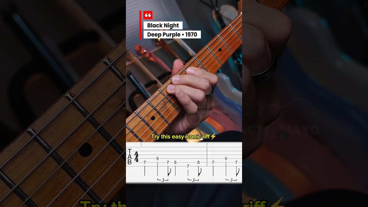 How to play Black Night - Deep Purple🎸 