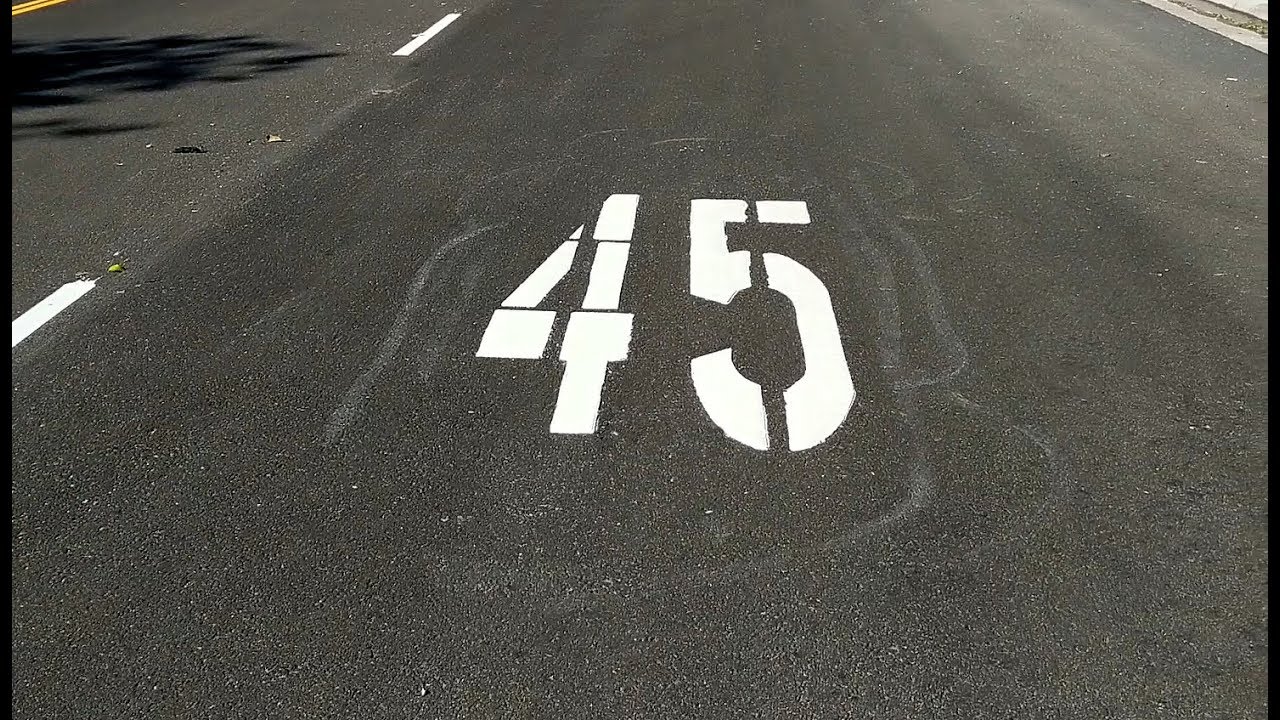 USA - 45 MPH SPEED LIMIT PAVEMENT THERMOPLASTIC HOW TO CREATE?