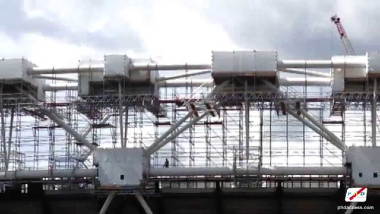 Innovative Scaffolding Solution at The London Olympic Stadium by PHD Scaffolding and Access Experts.
