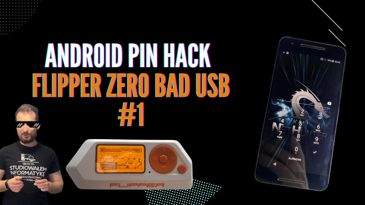 Jak odblokować zablokowany smartfon z PINem? PIN Brute Force. Flipper Zero BadUSB odc 1.