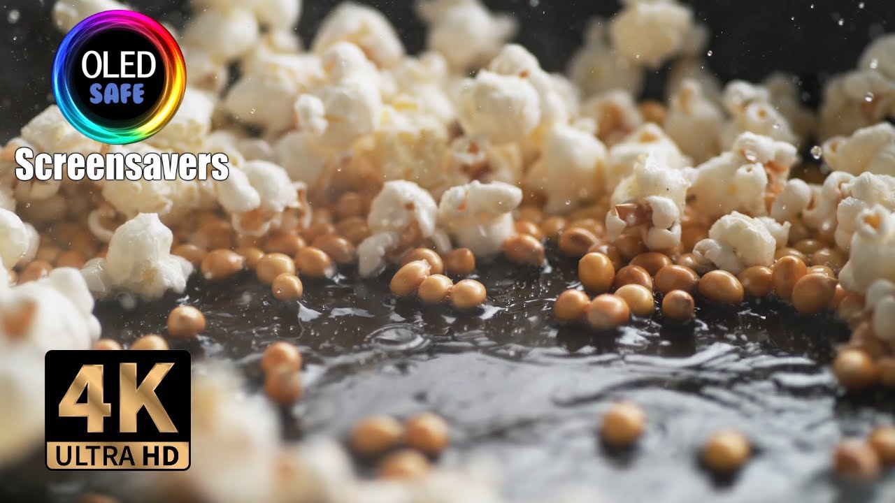 Popcorn Screensaver - 10 Hours - 4K - OLED Safe