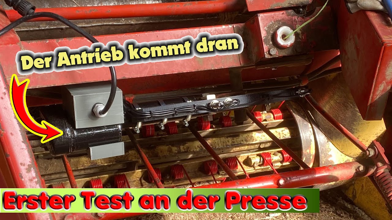 Anbau Garnwicklermotor und Test - Gehl RB1400 Rundballenpresse