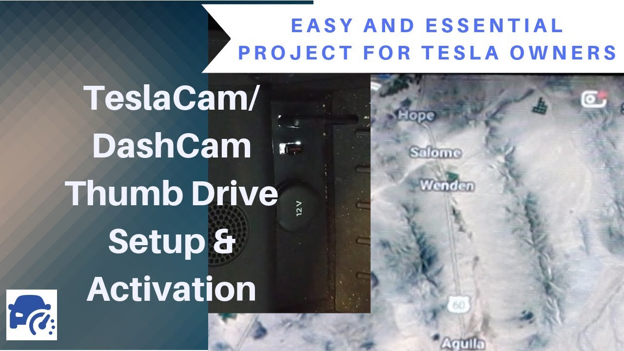 TeslaCam - USB Thumb Drive Setup and Install of built-in Dashcam