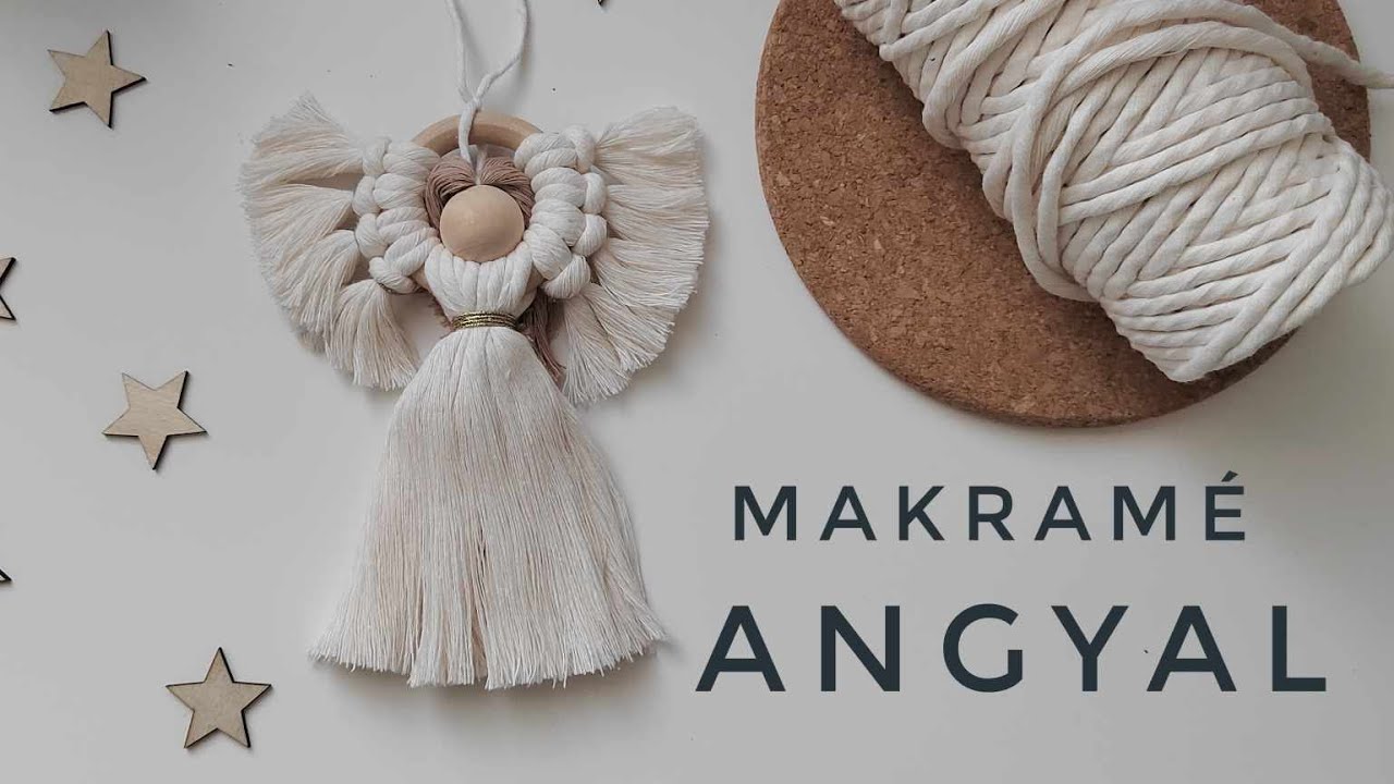 Makramé Angyal készítés lépésről lépésre / Macrame Christmas Angel making