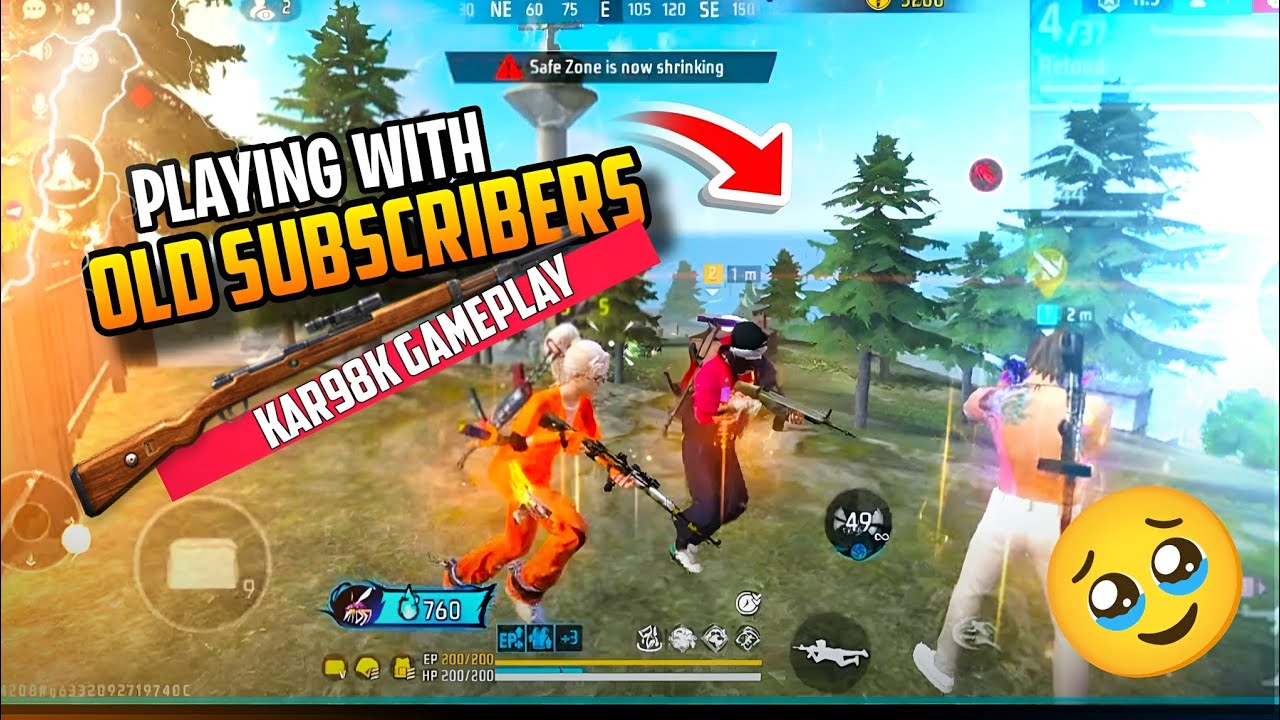 PLAYING WITH OLD SUBSCRIBERS 🥹 | KAR-98k Gameplay 💥 #freefire 