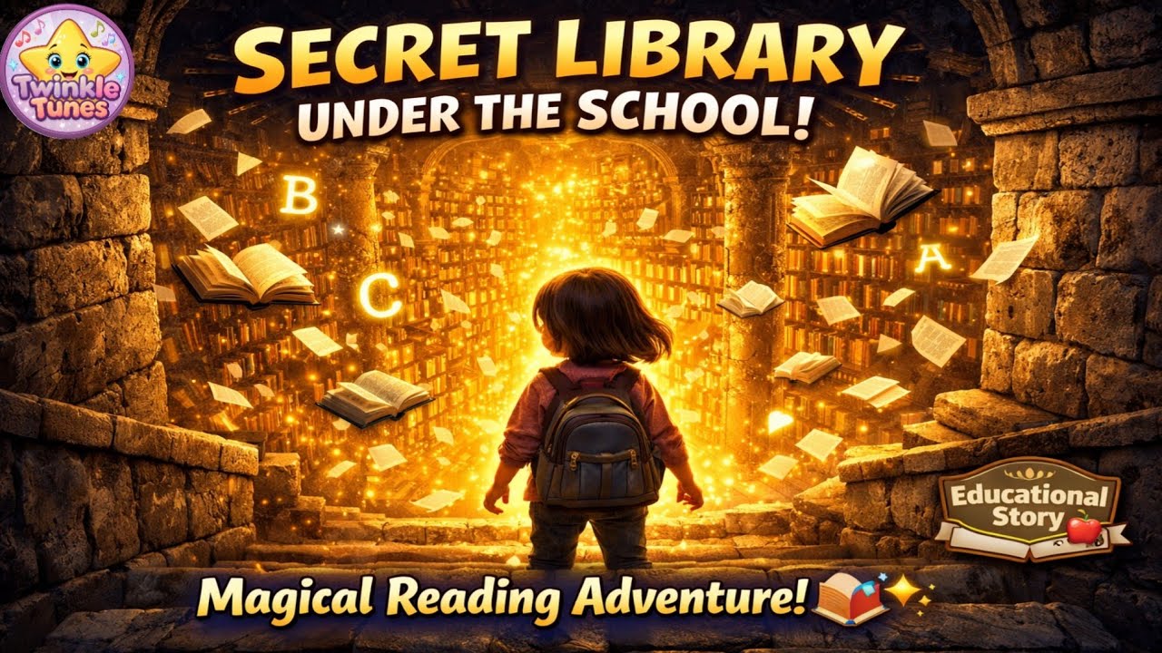 Secret Library Under the School! 📚 Magical Reading Adventure | Educational Story for Kids