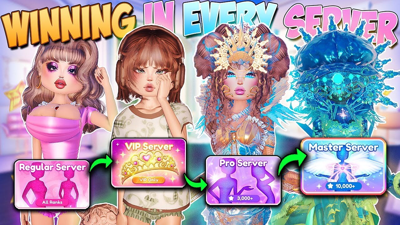 WINNING in *EVERY TYPE OF SERVER* in Dress to Impress!! (The *HARDEST* Challenge Ever..) (Roblox)