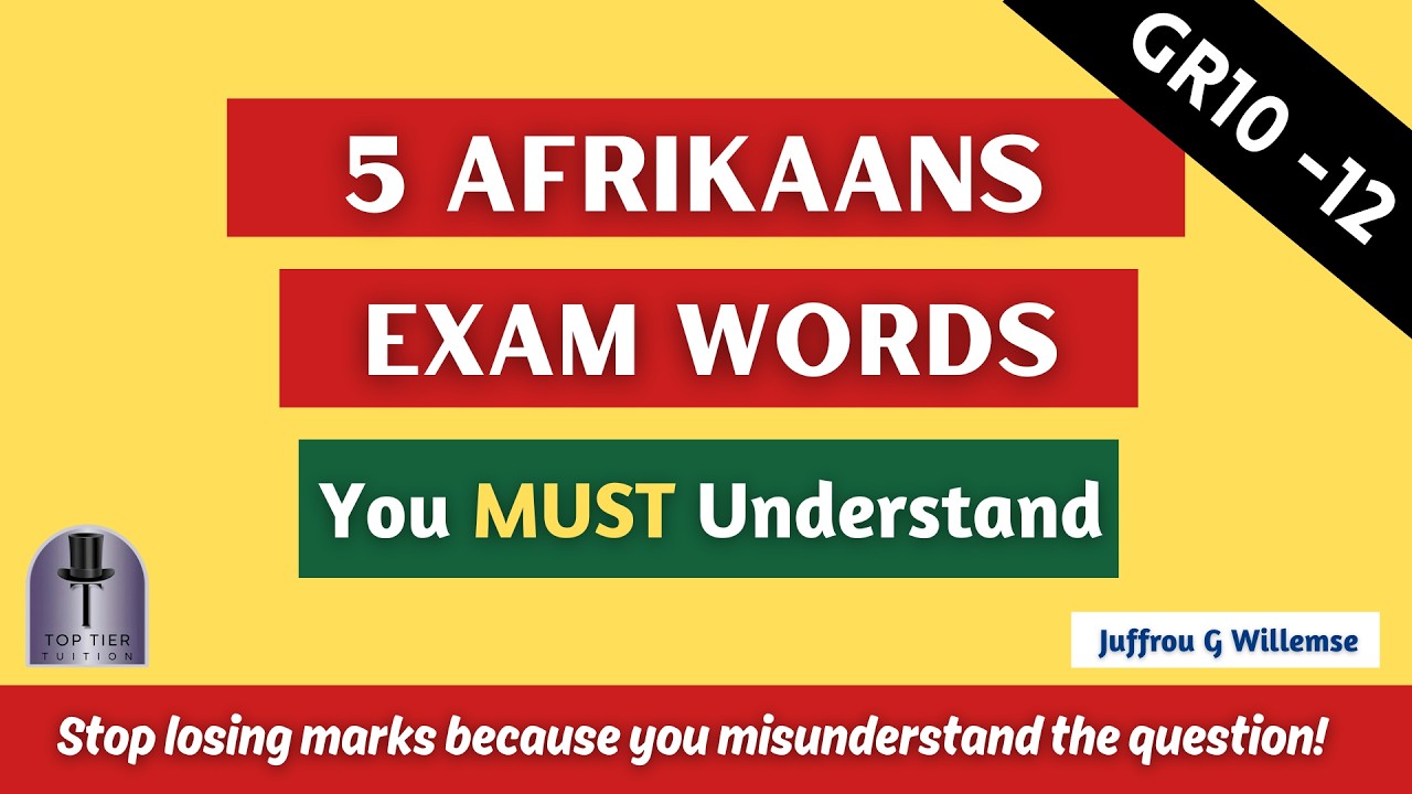 Before Your Next Afrikaans Test...Watch This First - Gr10-12 Afrikaans FAL Learners MUST Know
