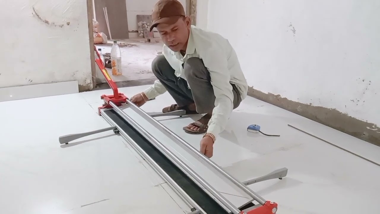 टाइल्स कटिंग करने की न्यू मशीन 4 फिट वाली मशीन एकदम फिनिशिंग के साथ कटेगी टाइल्स