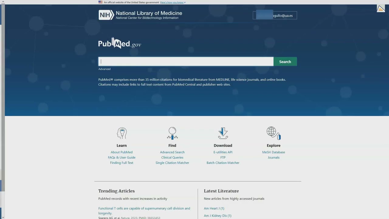 PubMed. Com registrar-se i guardar estratègia de cerca.Subtítol