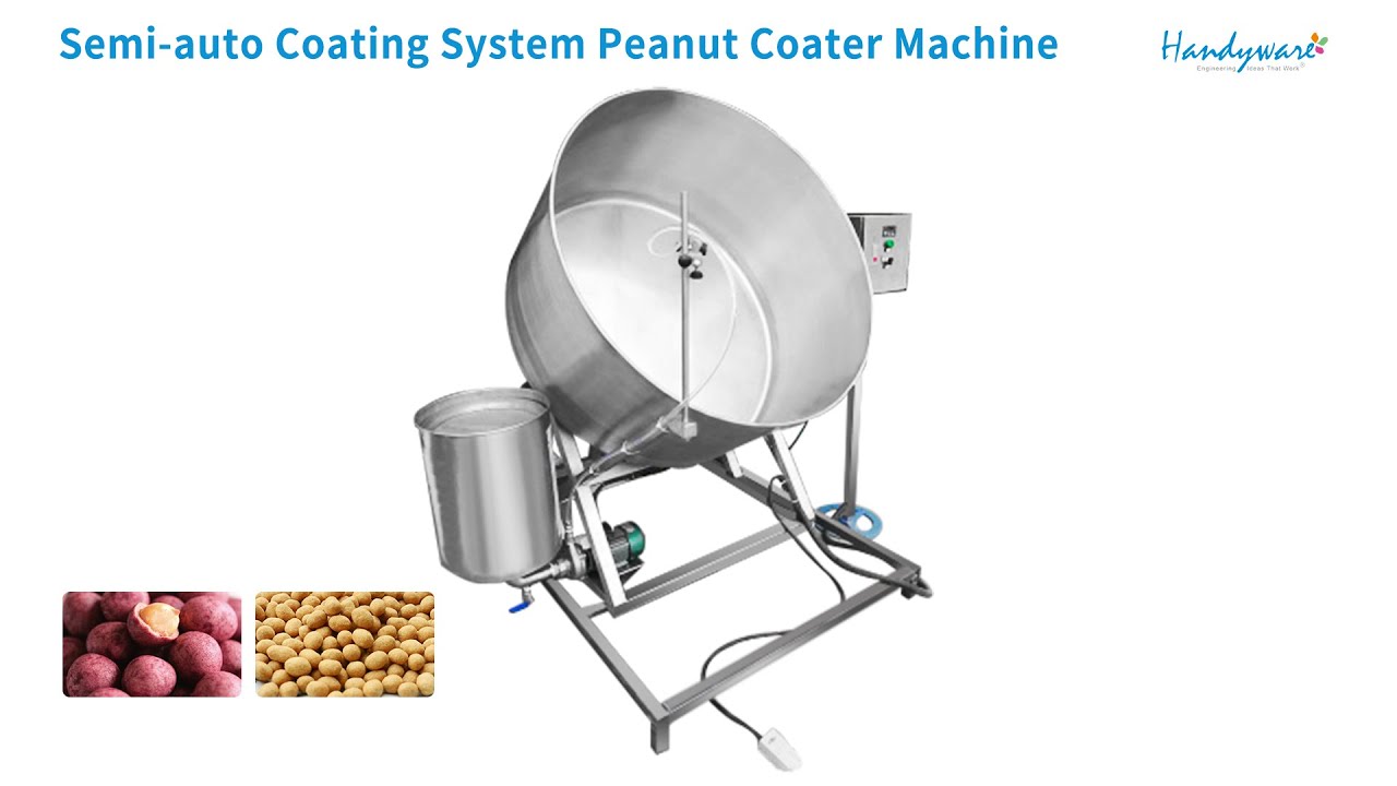 Auto coating machine ACM1200 for peanuts coating ,cashew nuts ,green peas and other nuts .