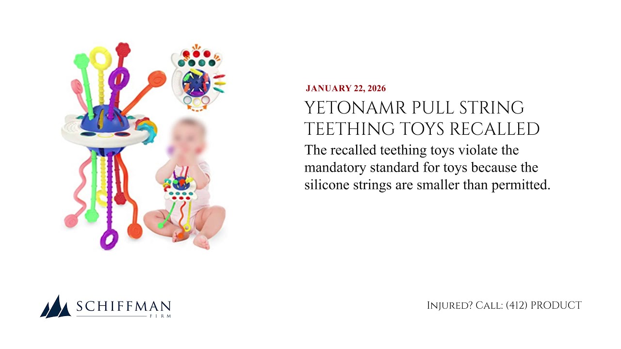 Yetonamr Pull String Teething Toys Recalled - Sold on Amazon