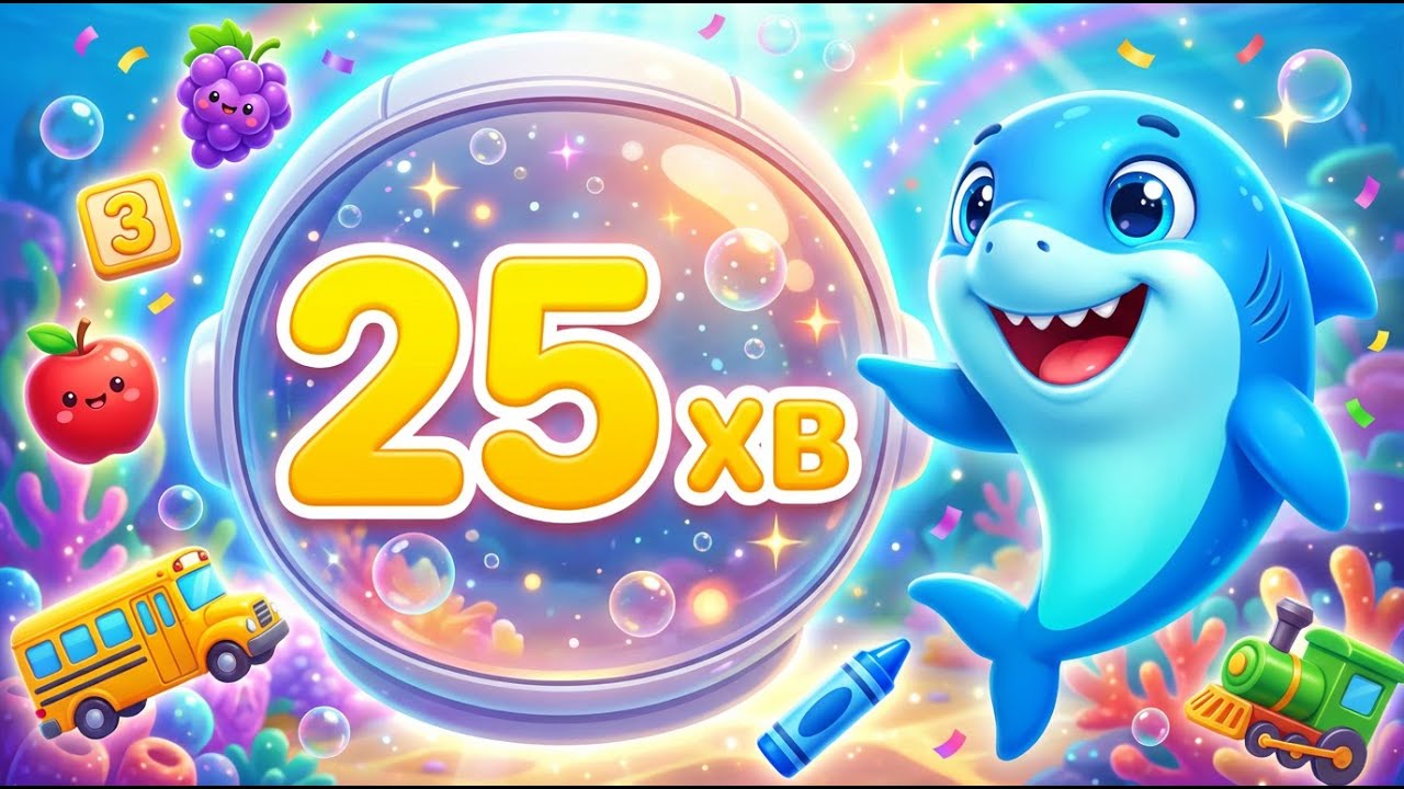 Акула Лула 🦈🌈 25 Хв.Фрукти, Овочі, Цифри, Кольори |  Велика Збірка для Дітей |