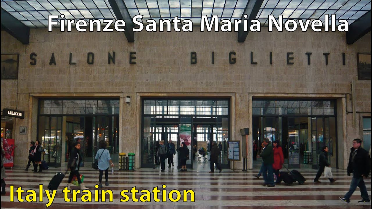 Walking tour of Firenze Santa Maria Novella Train Station, italy Train Station