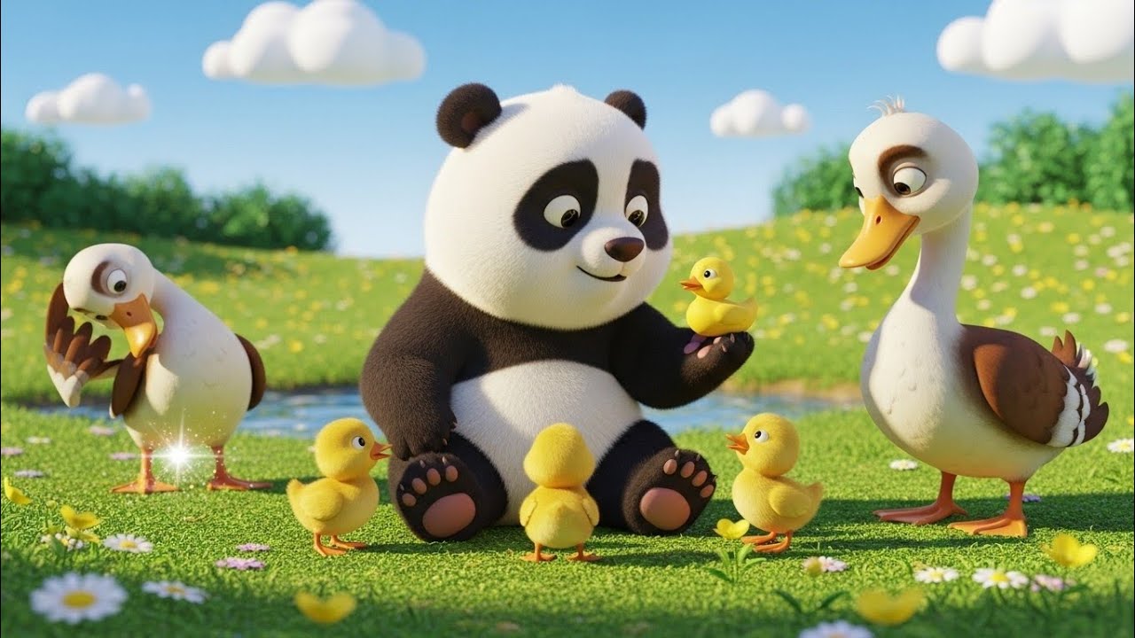 Panda Plays with Naughty Chicks 🐼🐥 | Funny Kids Cartoon | Cute Animal Fun