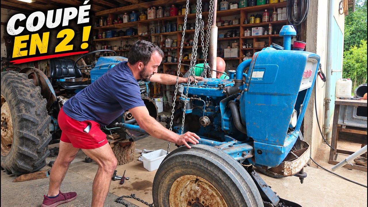 Ford 3000 : embrayage HS, pas le choix&hellip; il faut le couper en deux ! - Ep241