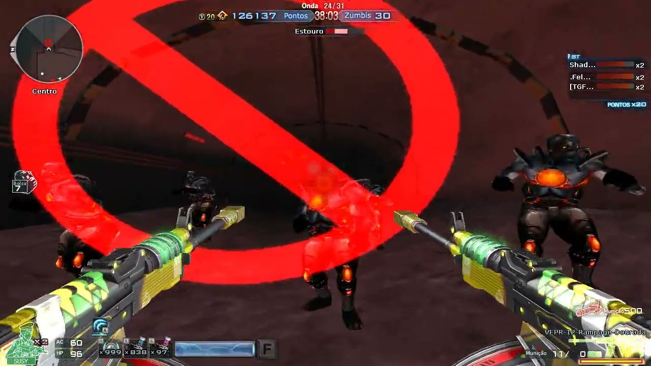 game play ve rampage mapa cratera